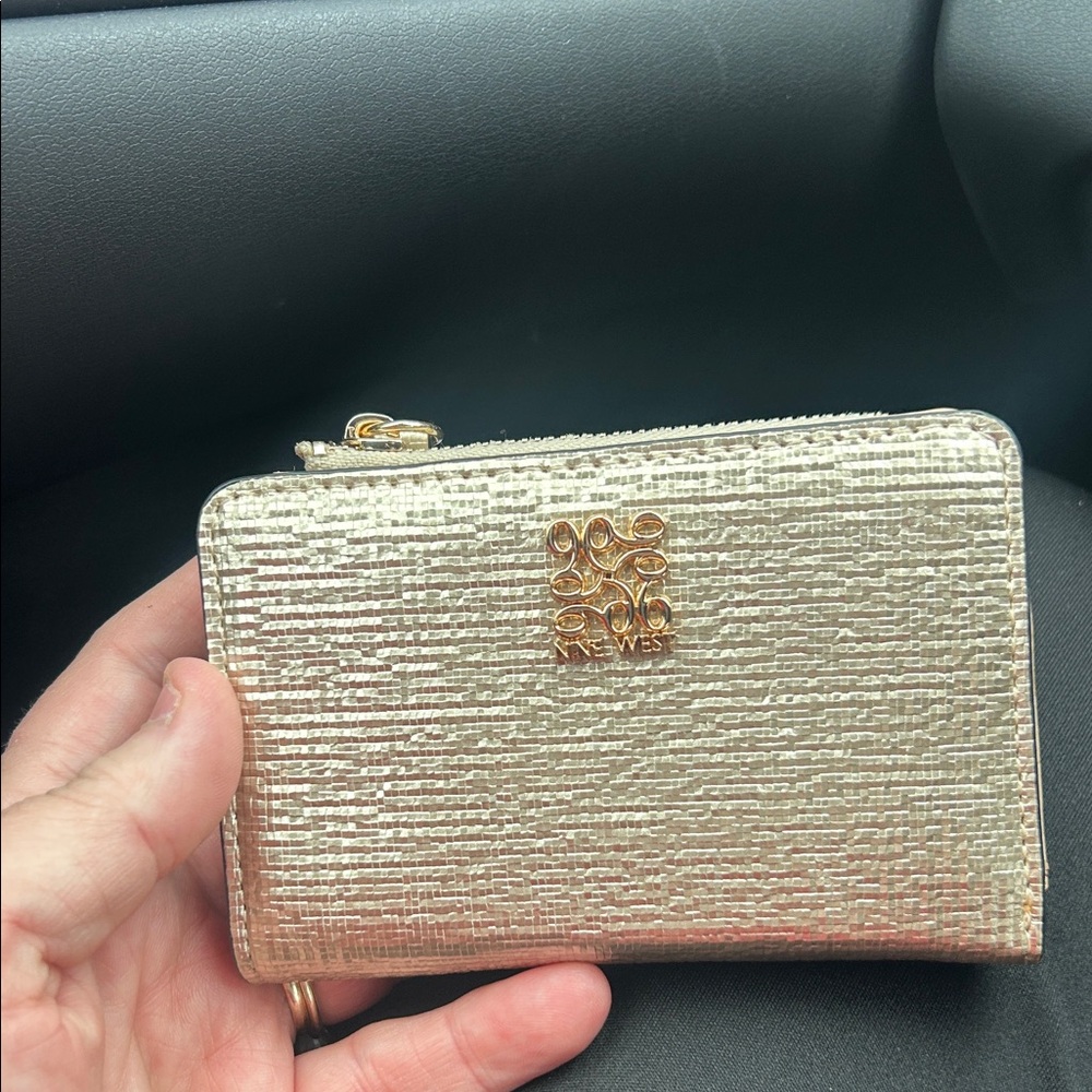 Gold Textured Women's Wallet